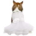 Vestidos de princesa branca de cachorro com bowknot